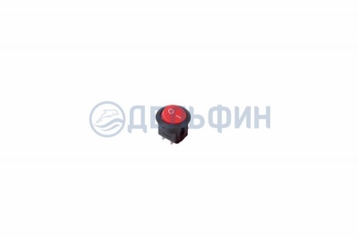 Выключатель клавишный круглый 250V 6А (2с) ON-OFF красный  REXANT   (10)