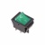Выключатель клавишный 250V 16А (4с) ON-OFF зеленый  с подсветкой  REXANT   (10)