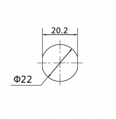 Индикатор Ø30  220V  желтый LED  REXANT (10)