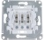 GLOSSA модуль Выключатель 3кл. белый сх.3, 10АХ  (20)