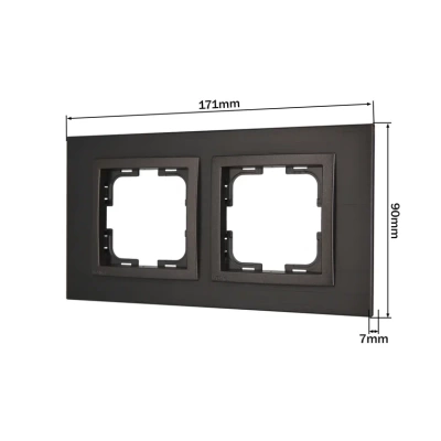 Style Рамка 2-я Чёрный Алюминиевая  (1/5)