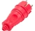 NE-AD Вилка штепсельная с кольцом с/з 16А (каучук),Красный (1/35/350)