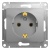 Розетка Schneider Electric Glossa 16 А 250 В Алюминий GSL000343 (20)