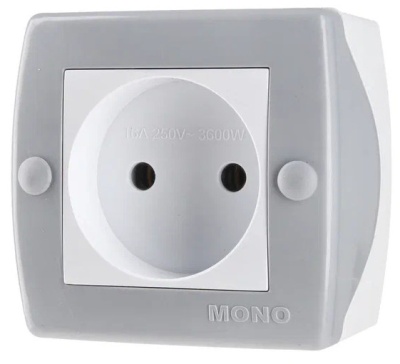 Розетка MONO OCTANS 10 А 250 В Серый 104-020006-116 (12)