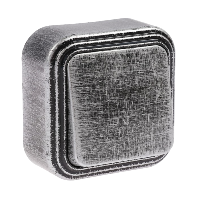 Выключатель 1-кл. откр. уст. VA 16-131-ЧС (пластик) черный под серебро(80)