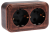 Розетка Белоруссия Викинг Черный RA 16-238-ЧМ (пластик) черный под медь (50)