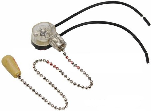 Выключатель для настенного светильника c проводом и деревянным наконечником  «Silver» REXANT   (10)