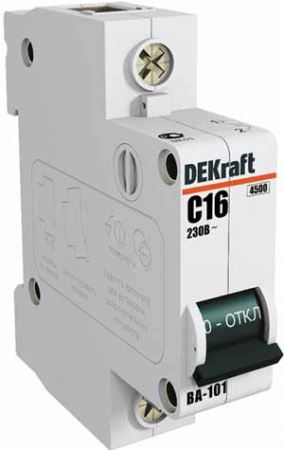 DEKraft ВА-101 Автоматический выключатель 1Р 6А (C) 4,5кА  (12)