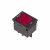 Выключатель - автомат клавишный 250V 15А (4с) RESET-OFF красный  с подсветкой  REXANT  (30)
